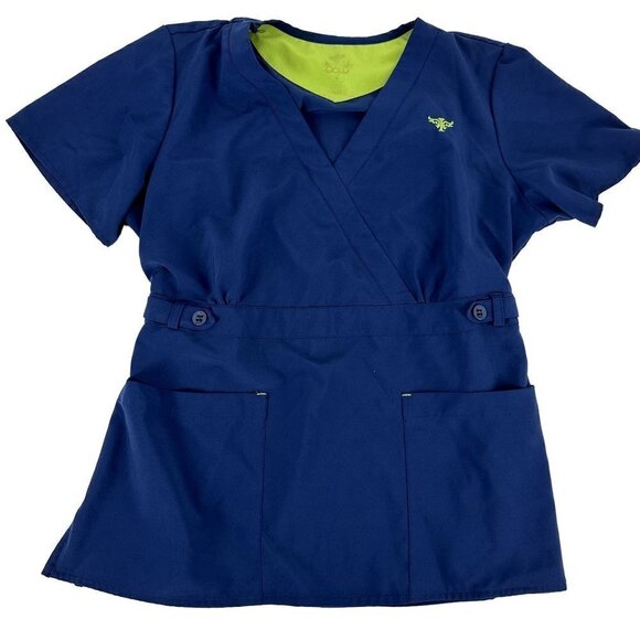 Women's Med Couture Scrub Top in Navy Size Medium - Picture 1 of 9